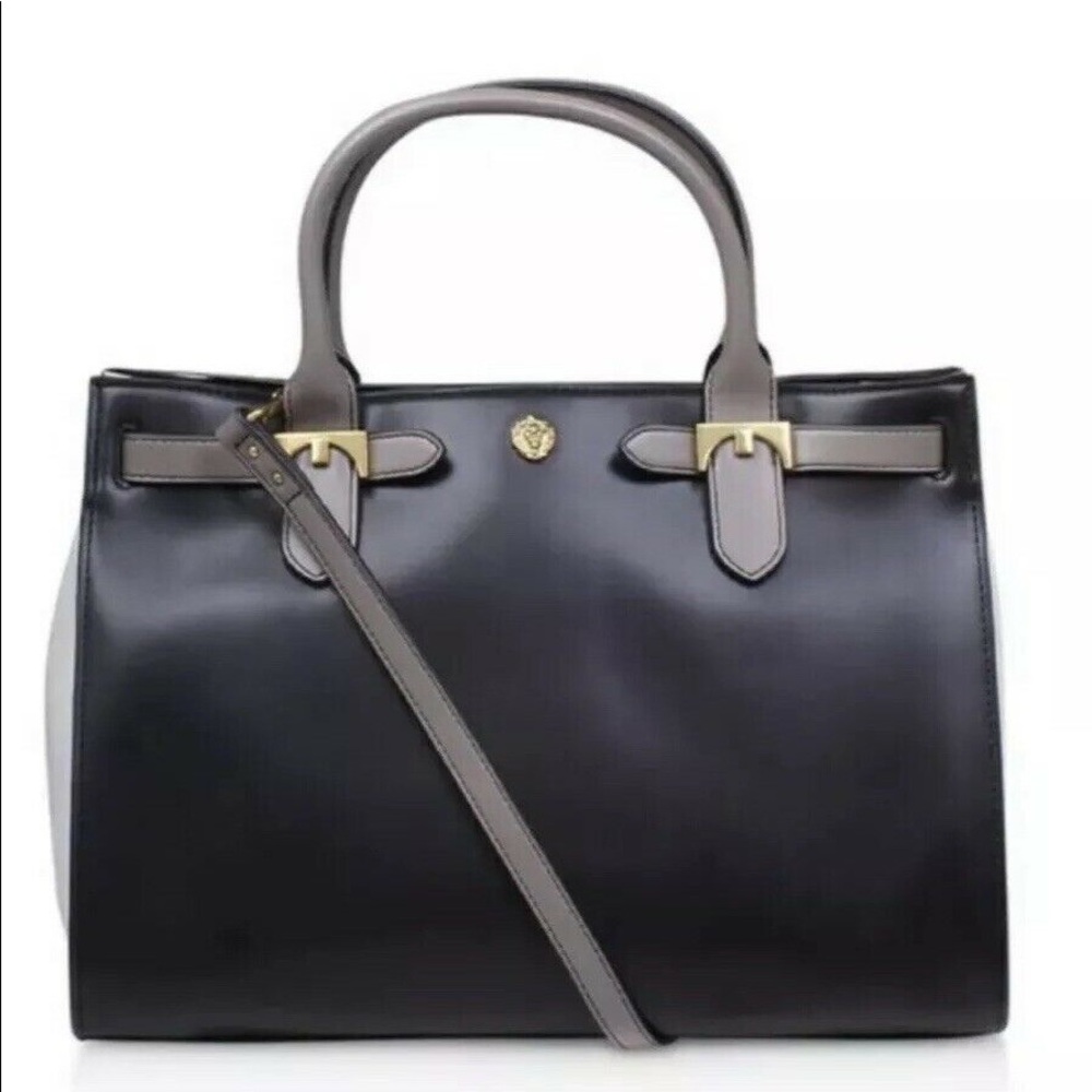 ANNE KLEIN LARGE JESSICA BLACK TOTE CROSSBODY NWT